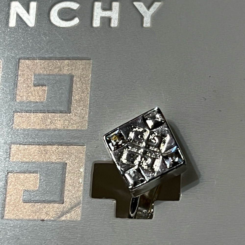 Givenchy Silver Geometric Earrings - image 2